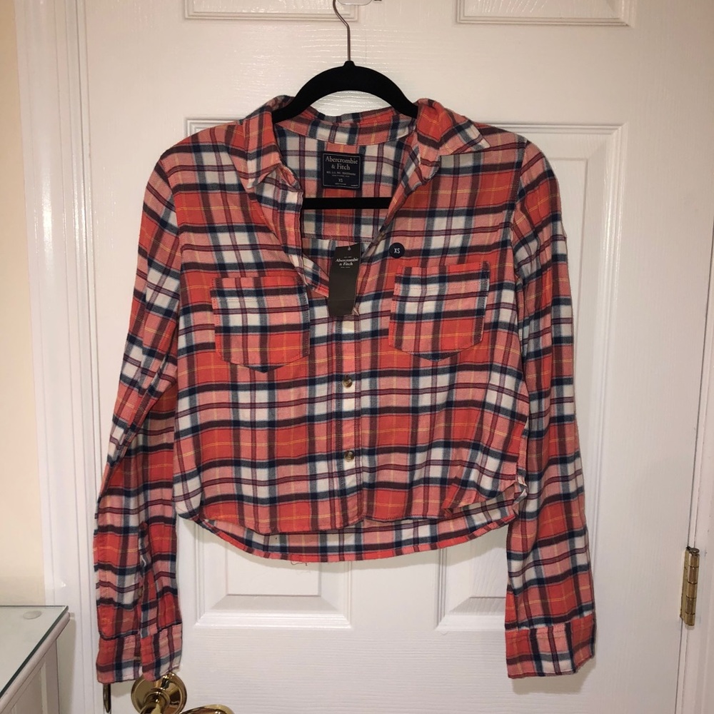 Abercrombie cropped flannel